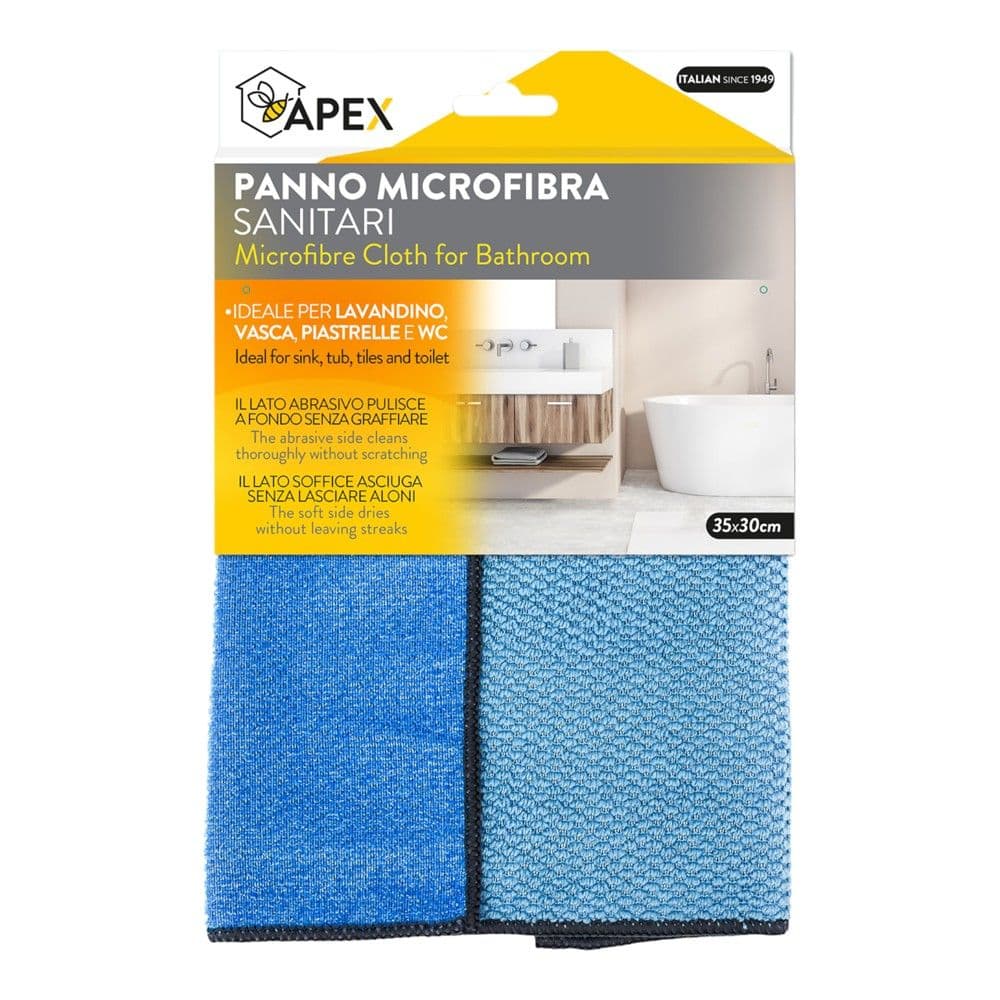 Pecete pastrimi per tualet, Apex, mikrofiber, 35x30 cm, blu, 1 cope