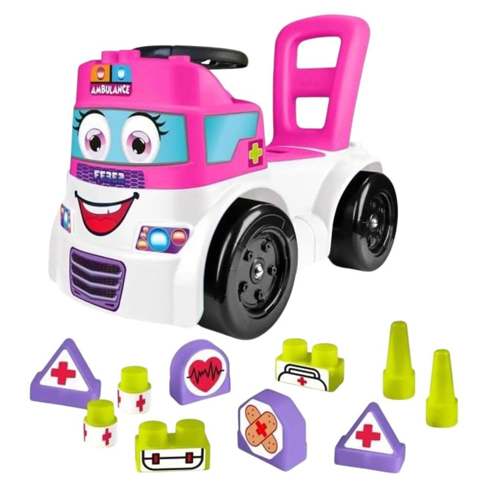 Lodër për fëmijë, Feber, Motofeber, Blocks Ambulancë, 3 në 1, plastike, mikse, +18 muajsh, 1 copë