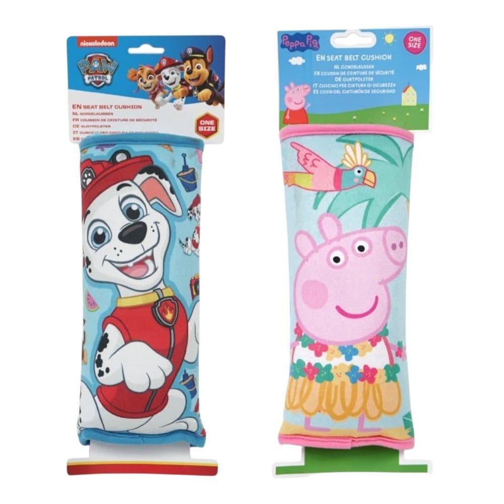 Veshje për rripin e sigurimit, Paw Patrol/Peppa Pig, poliestër, 28x14x4.5 cm, 1 copë