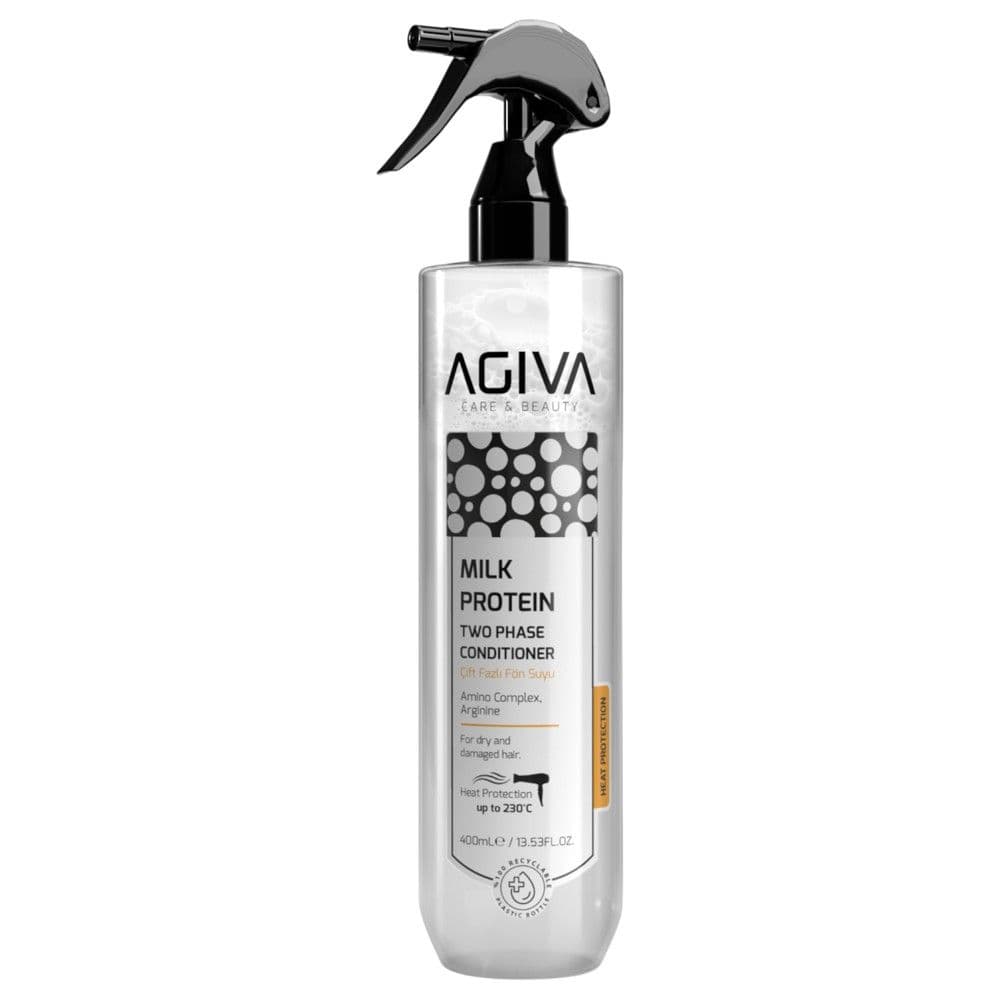 Zbutës për flokët, Agiva, Milk Protein, Pro Care, Two Phase Conditioner, 230°C, 400 ml, 1 copë