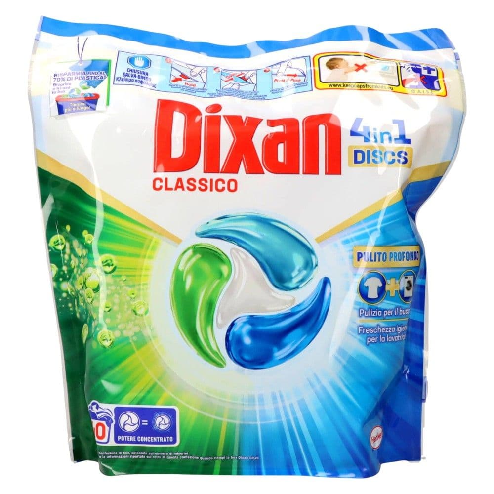 Detergjent kapsulë për rrobat, Dixan, Classico, 4 në 1, 40 kapsula, 1 pako