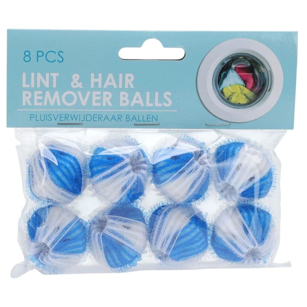 Topa për tharëse rrobash, heq fijet dhe pushin, blu, 8 copë, 1 pako