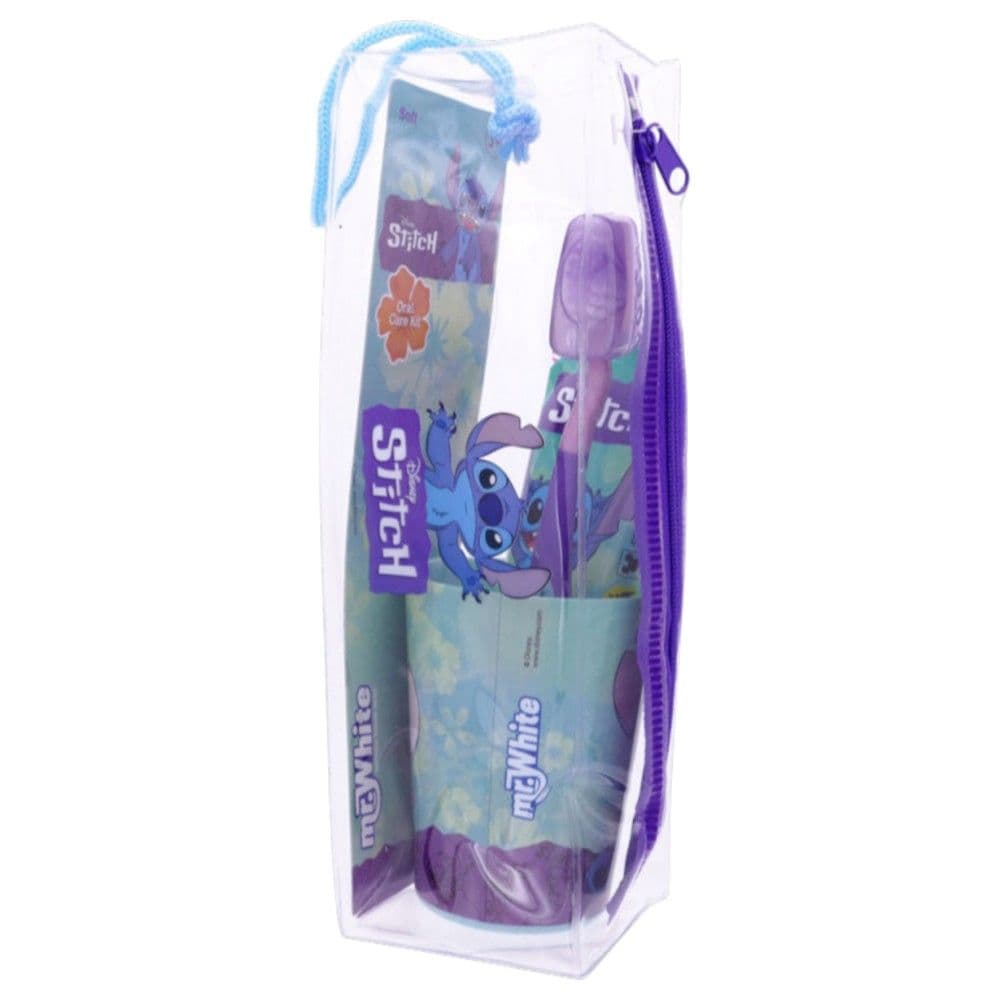 Set për fëmijë, Mr White, Stitch, pastë dhëmbësh 75 ml+ furcë + mbajtëse, +3 vjec, lejla/mente, 1 pako