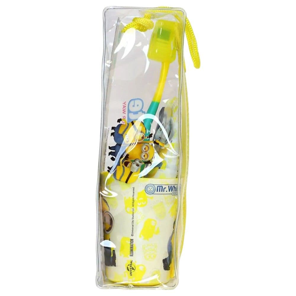 Set për fëmijë, Mr White, Minions, pastë dhëmbësh 75 ml+ furcë + mbajtëse, +3 vjec, e verdhë, 1 pako