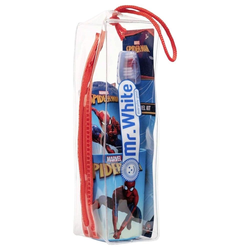 Set për fëmijë, Mr White, Spiderman, pastë dhëmbësh 75 ml+ furcë + mbajtëse, +3 vjec, blu/e kuqe, 1 pako