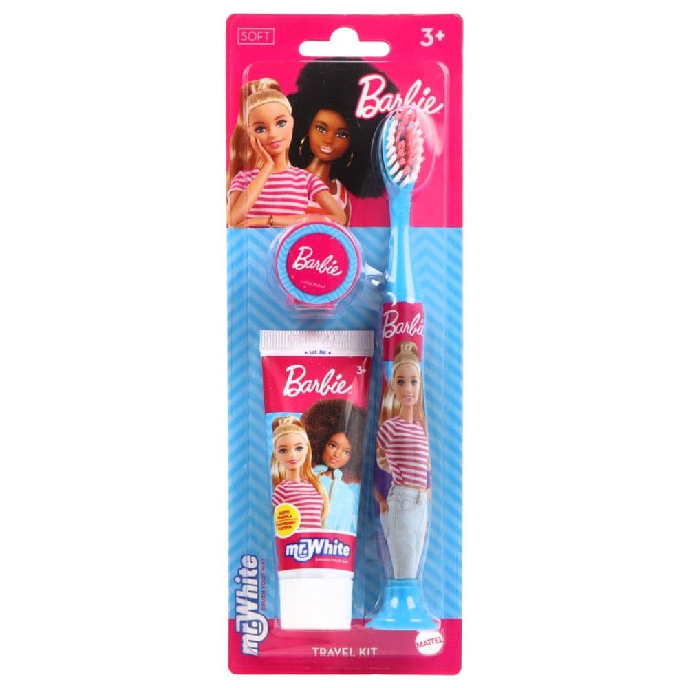 Set udhëtimi për fëmijë, Mr White, Barbie, pastë dhëmbësh 25 ml + furcë, +3 vjec, 1 pako