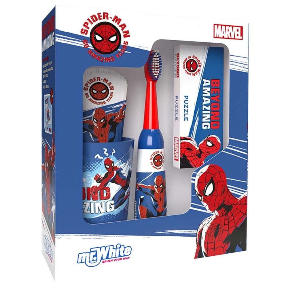 Set për fëmijë, Mr White, Spiderman, pastë dhëmbësh + furcë + mbajtëse + puzzle, 1 pako