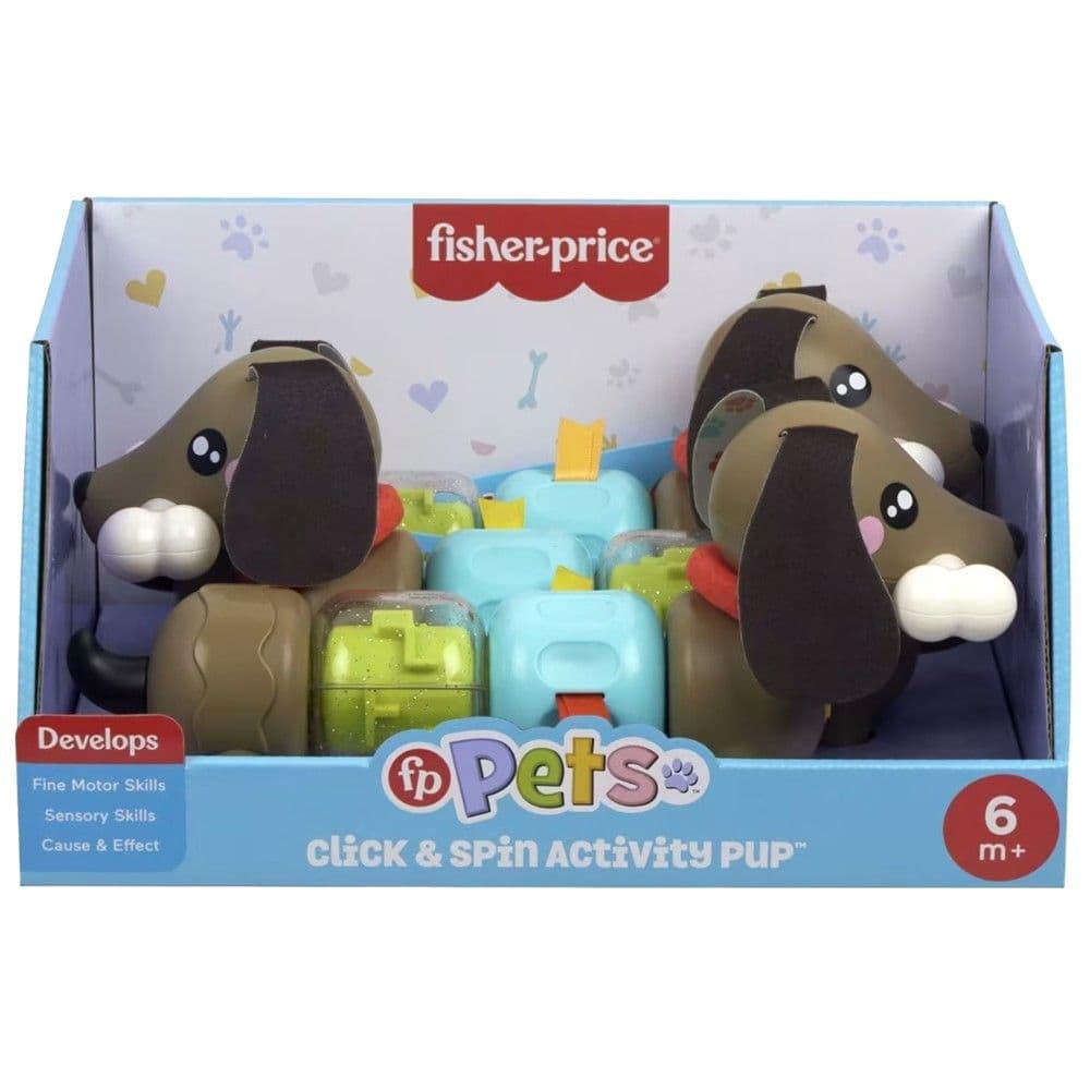 Lodër për fëmijë, Fisher Price, Pets Click & Spin Activity Pup, +6 muajsh, 1 copë