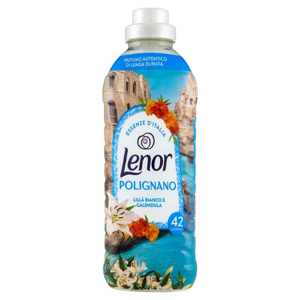 Zbutës rrobash, Lenor, Polignano, Jargavani i bardhë dhe Calendula, 42 larje, 882 ml, 1 copë