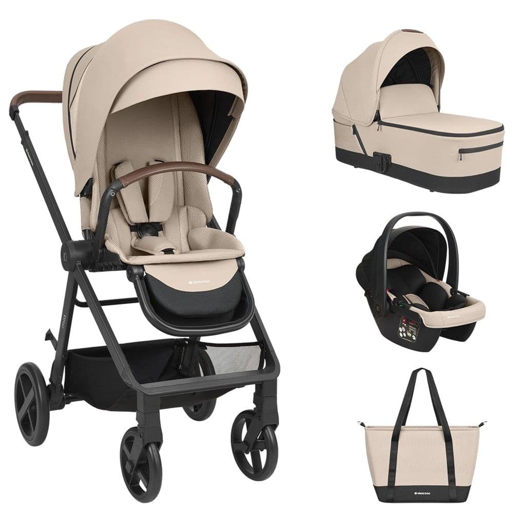 Set karrocë për fëmijë, Kikka Boo, Mia, 3 në 1, bezhë, 0-22 kg, 1 copë