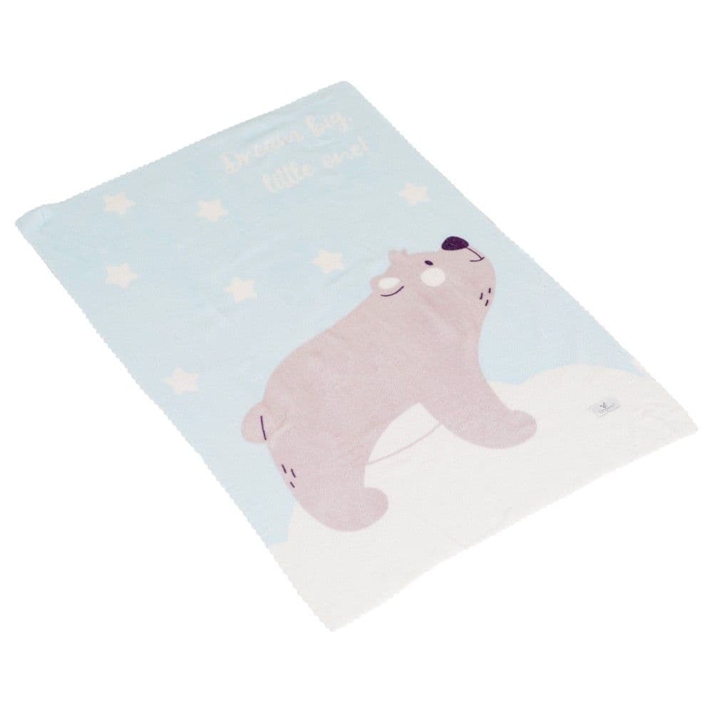 Batanije për fëmijë, Cangaroo, Dreamy bear, 75x100 cm, blu, 1 copë
