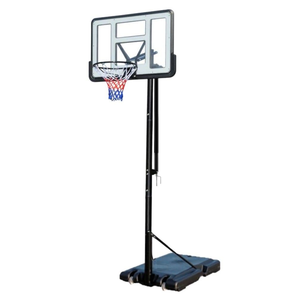 Kosh basketbolli teleskopik, Hoops, 135-305 cm, diametri i koshit 45 cm, tabelë polikarbonati 8 mm, bazamenti 65 kg peshë mbajtëse