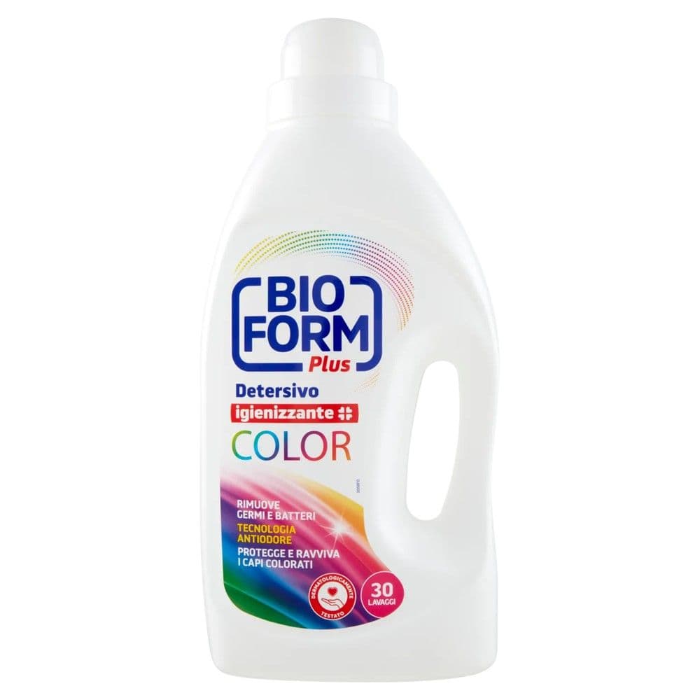 Detergjent likuid për rrobat, Bio Form Plus, higjenizues, Color, 1.625 ml, 30 larje, 1 copë