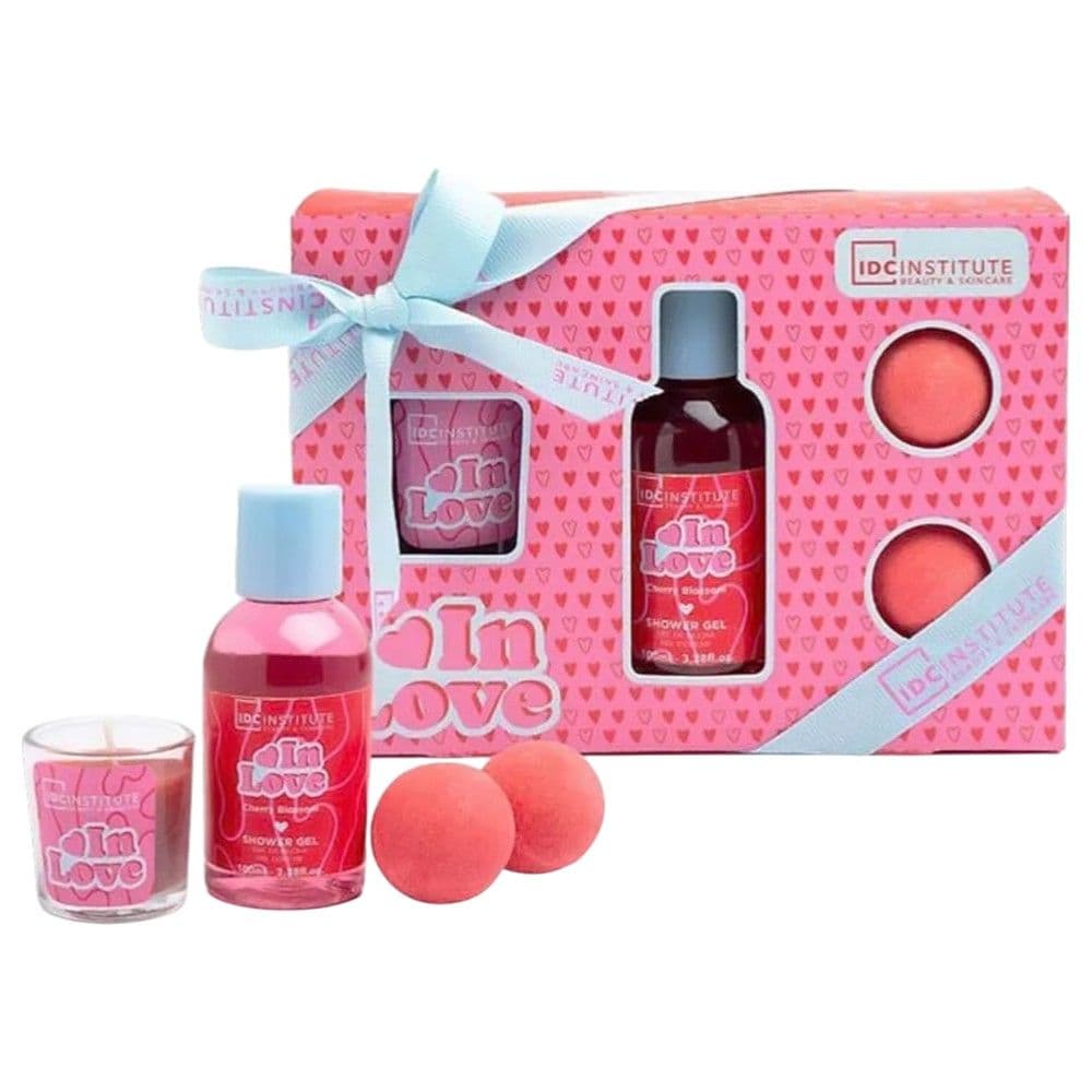 Set dushi, IDC Institute, In Love, Xhel dushi 100 ml, Bath bomb 2x30 gr, qiri, 1 copë