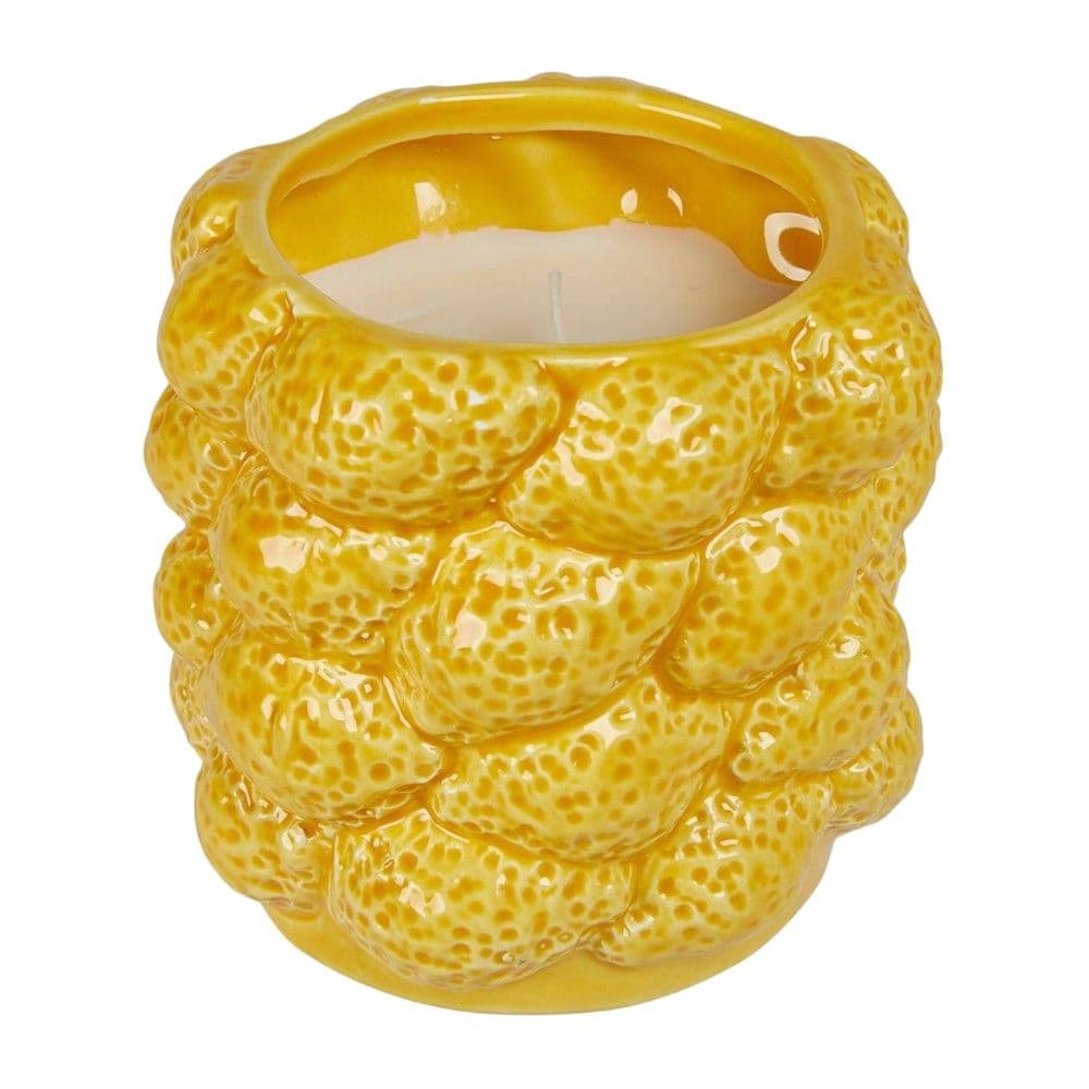 Qiri aromatik Yuca, aromë limoni, parafinë/qelq, e bardhë, Dia10.7xH10.1 cm