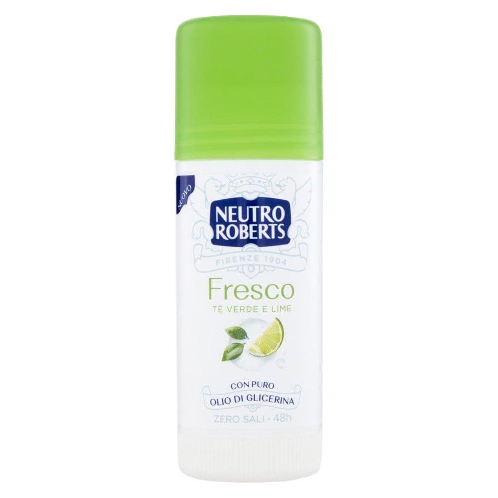 Deo stick, Neutro Roberts, Fresco, Te Verde e Lime, 40 ml, 1 copë