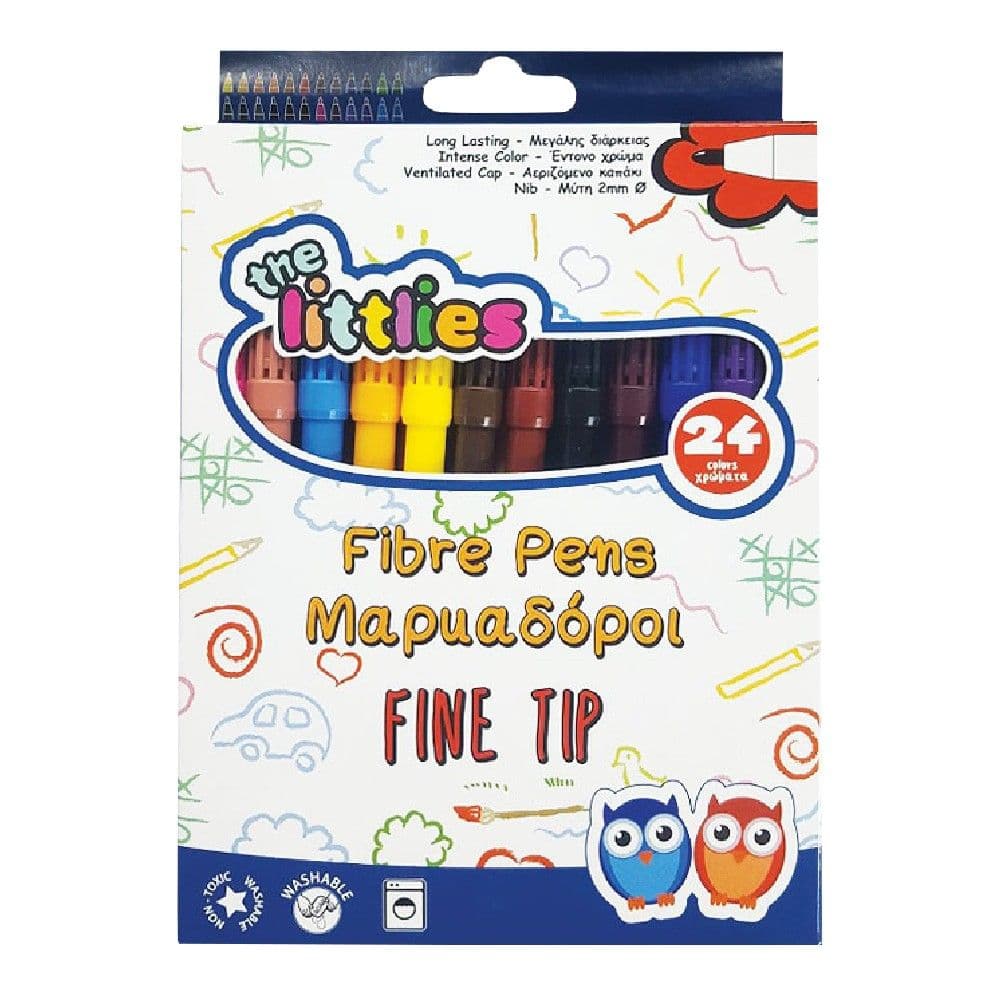 Markera me ngjyra për fëmijë, The Littlies, plastikë, 13.5x18.7x1 cm, mikse, 24 copë