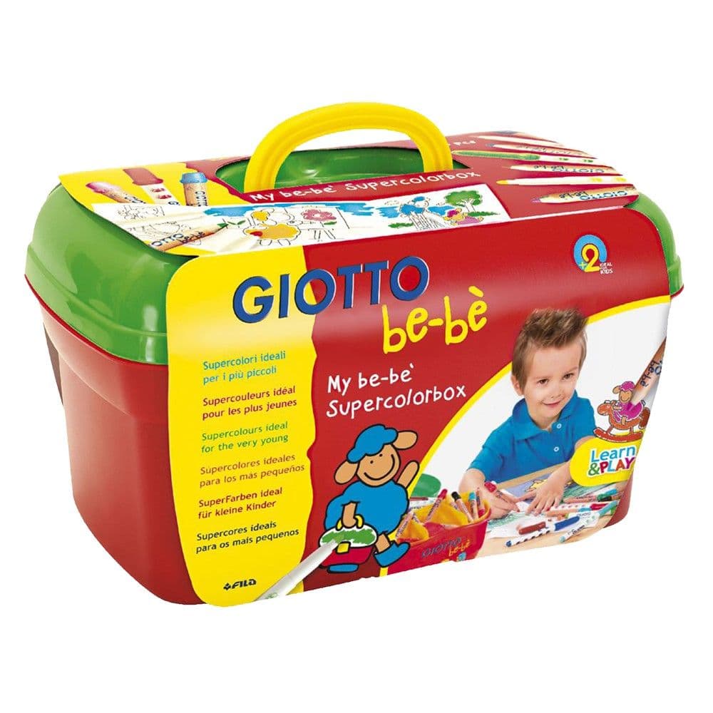 Set me mjete shkollore për fëmijë, Be-bé, Giotto, Fila, plastikë, 26x16x16 cm, e kuqe dhe e gjelbër, 26 copë