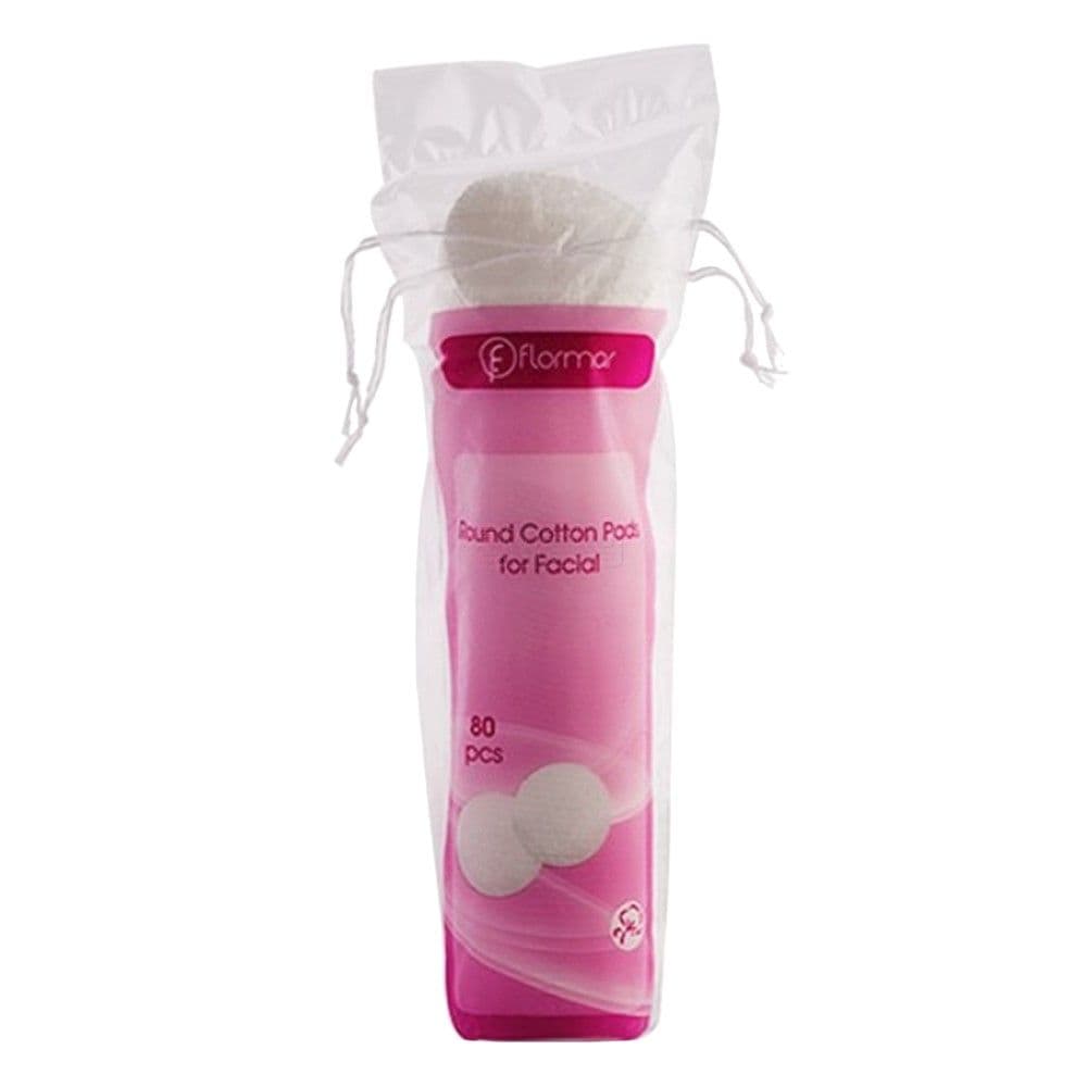 Peceta për heqjen e makeup-it, Flormar, pambuk, 22x5.5 cm, e bardhë, 80 copë