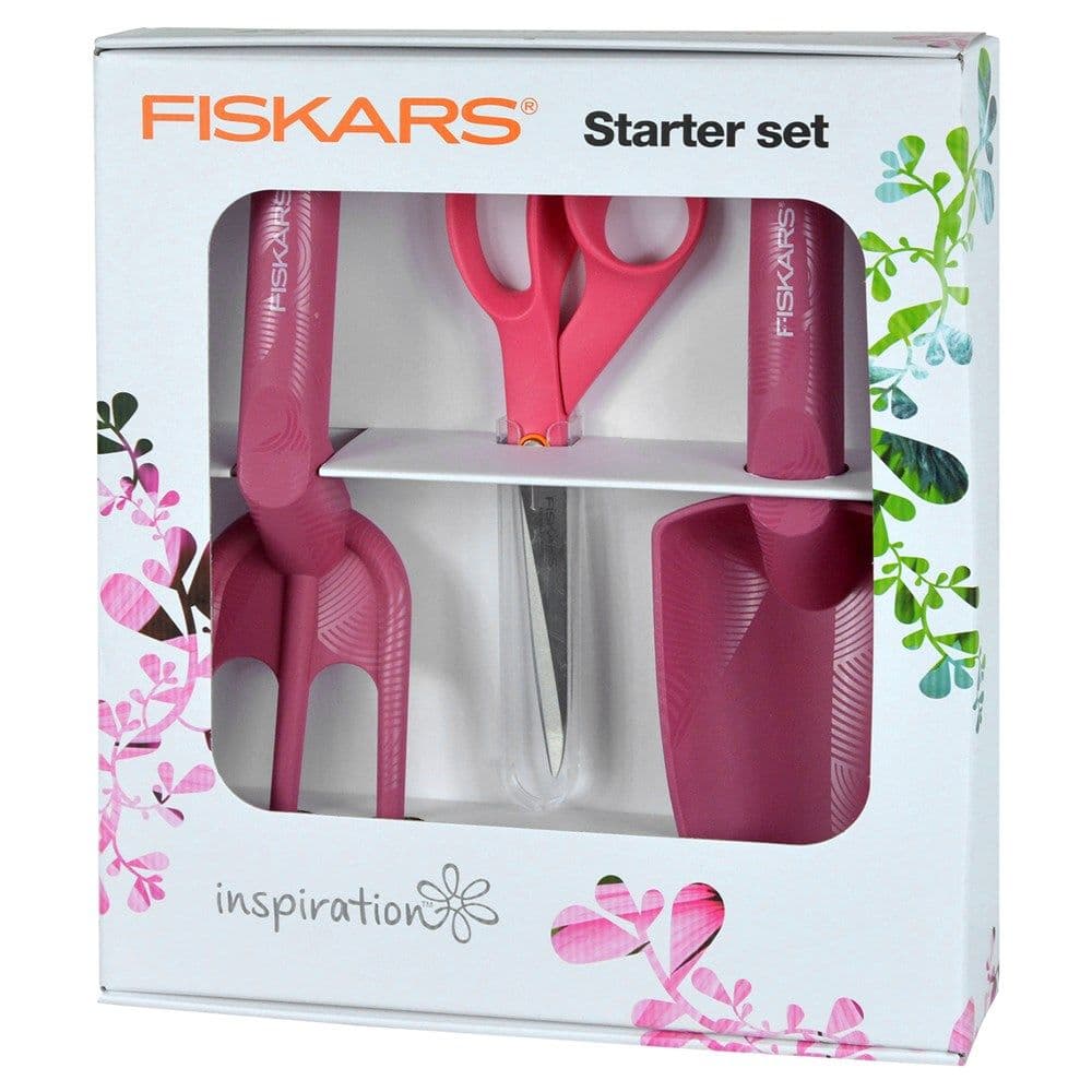 Vegla kopshti 3 copë, FISKARS, inoks/plastike