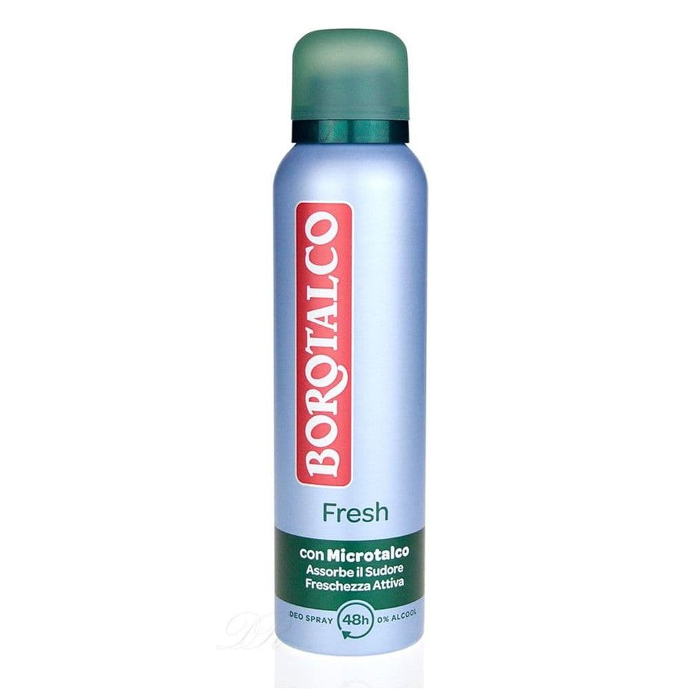 Antidjersë sprai, Fresh, Borotalco, plastikë dhe metal, 150 ml, e bardhë dhe e gjelbër, 1 copë