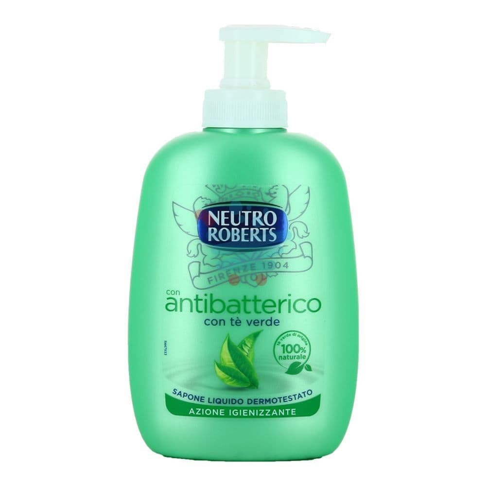 Sapun i lëngshëm anti-bakterial për duart, Neutro Roberts, plastikë, 200 ml, mente dhe e gjelbër, 1 copë