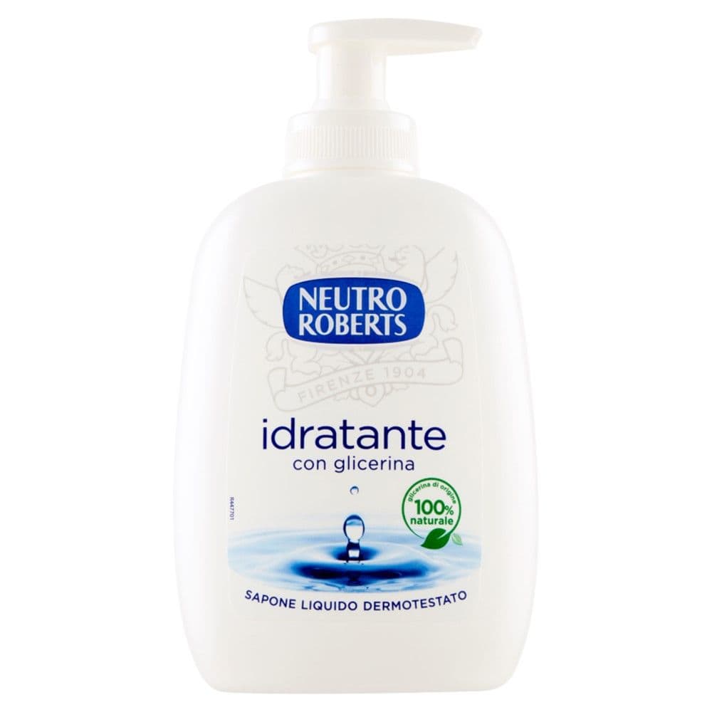 Sapun i lëngshëm hidratues për duart, Neutro Roberts, plastikë, 200 ml, e bardhë dhe e gjelbër, 1 copë