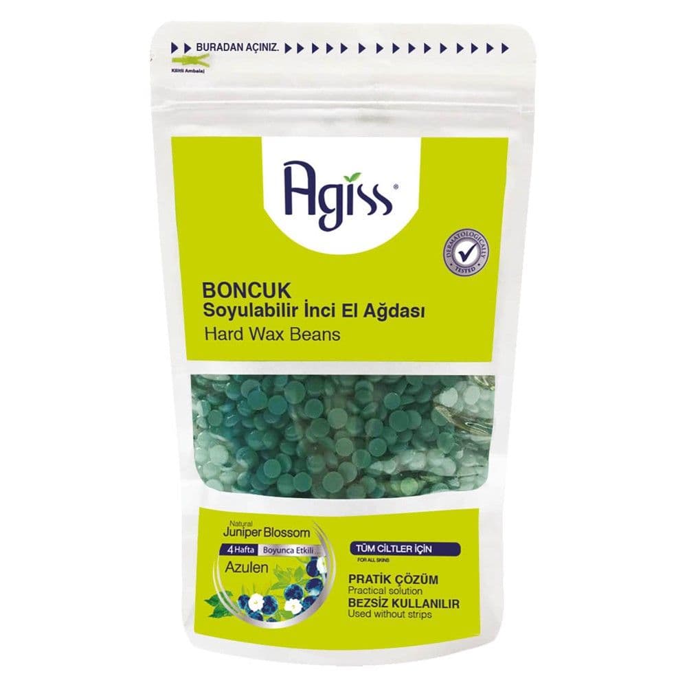 Dyllë depilimi me kokrriza, Agiss, plastikë dhe dyllë, 220 g, e gjelbër, 1 copë