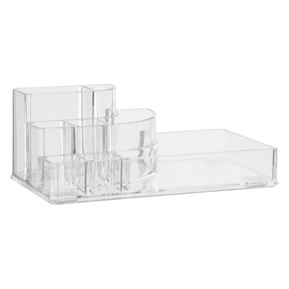 Kuti mbajtëse kozmetike, polistiren, 22.3x12.7x7 cm, transparente, 1 copë
