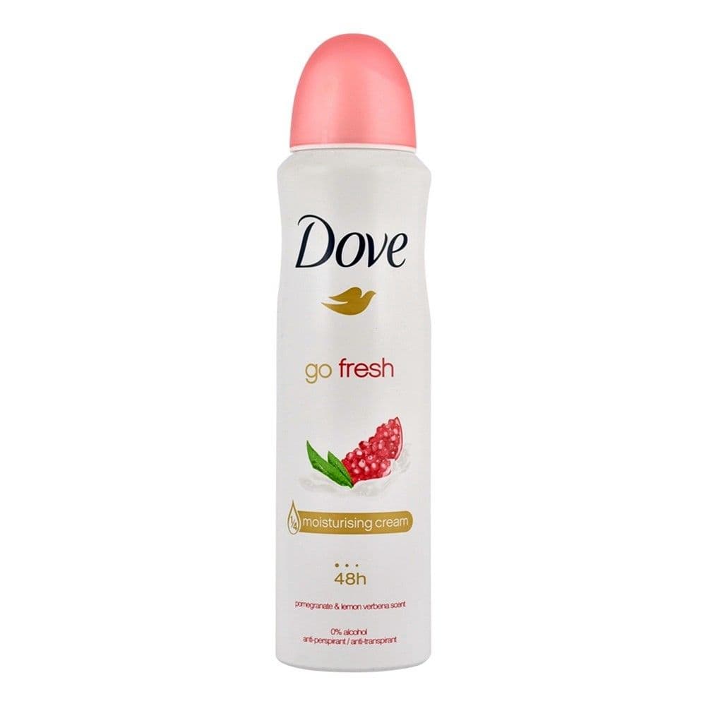 Antidjersë sprai për femra Go Fresh, Dove, plastikë dhe metal, 150 ml, e bardhë dhe rozë, 1 copë