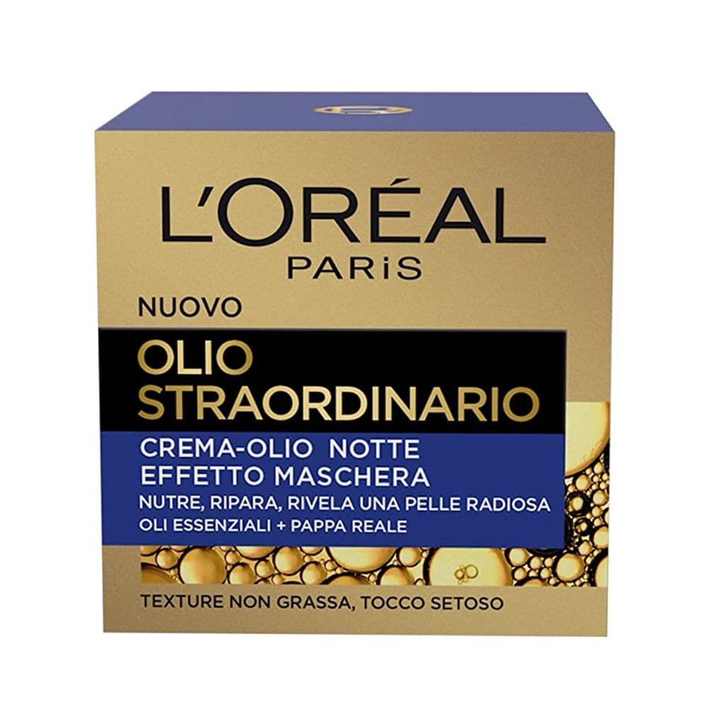 Krem me vajra ushqyes për trajtimin e fytyrës gjatë natës, L'Oreal, plastikë, 50 ml, blu, 1 copë