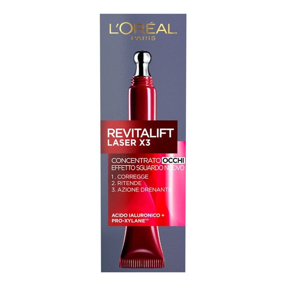 Krem rigjenerues për trajtimin e syve Revitalift, L'Oreal, plastikë, 15 ml, e kuqe, 1 copë