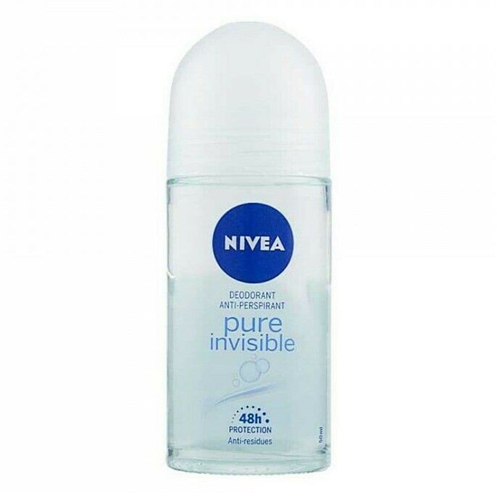 Antidjersë roll-on Pure Invisible, Nivea, plastikë dhe qelq, 50 ml, transparente, 1 copë