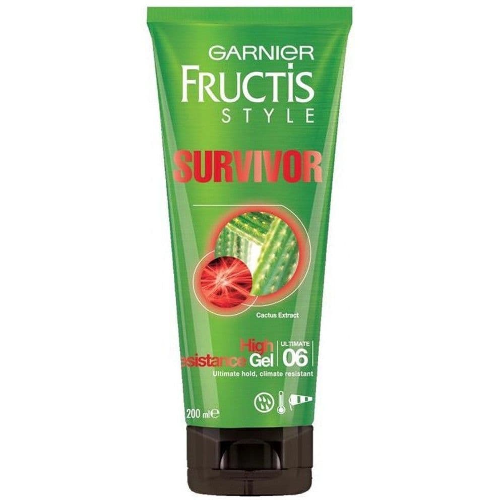 Xhel për stilimin e flokëve për meshkuj, Maximal Resistance 06, Fructis, Garnier, plastikë, 200 ml, e gjelbër, 1 copë
