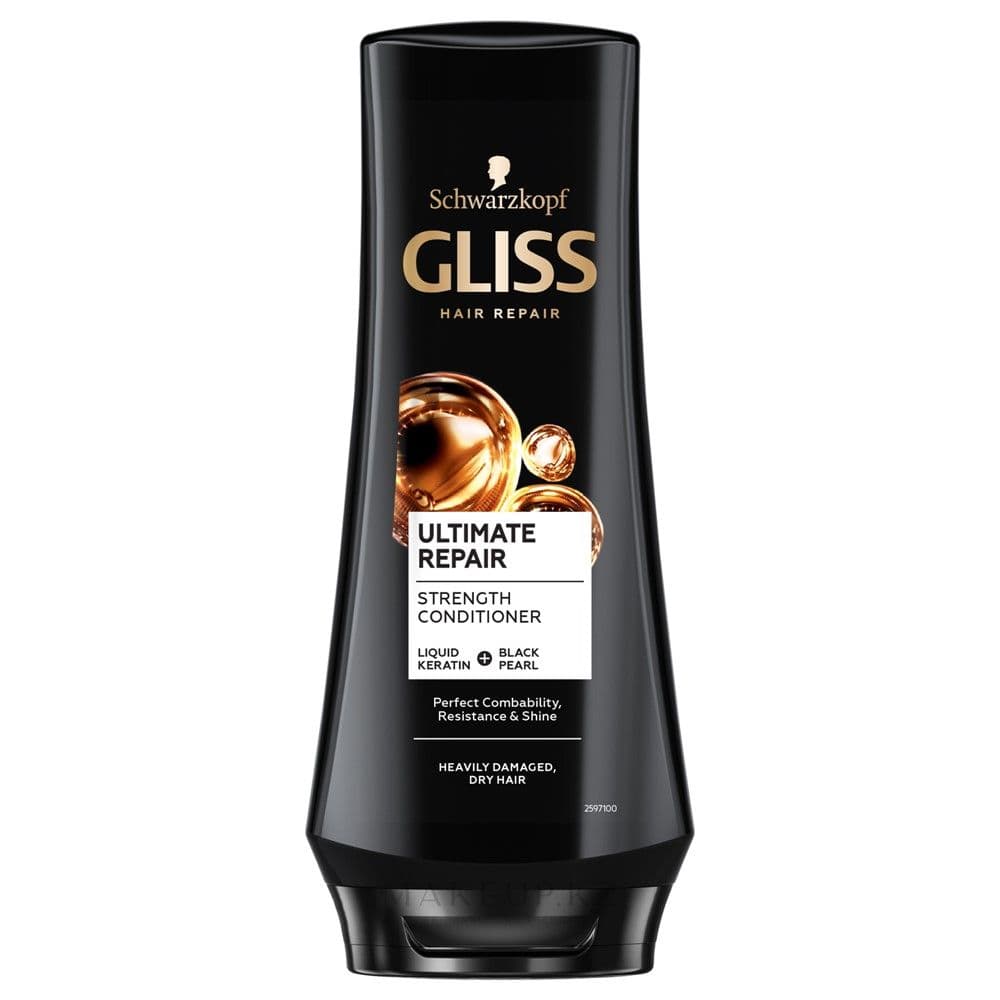Balsam riparues për flokët Supreme Repair, Gliss, plastikë, 200 ml, e zezë, 1 copë