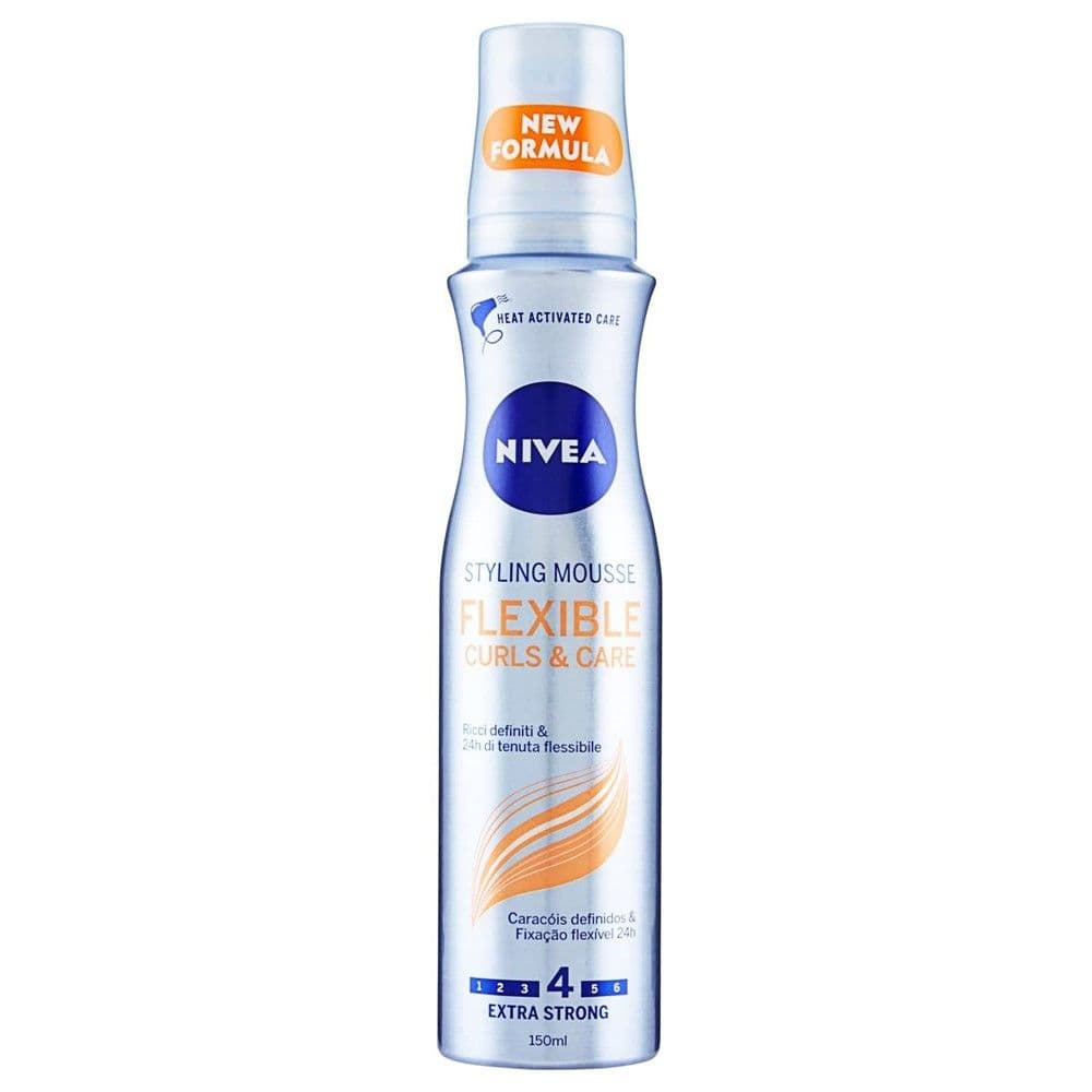 Shkumë për flokë kaçurrela Curls & Care 04, Nivea, plastikë dhe metal, 150 ml, portokalli dhe gri, 1 copë