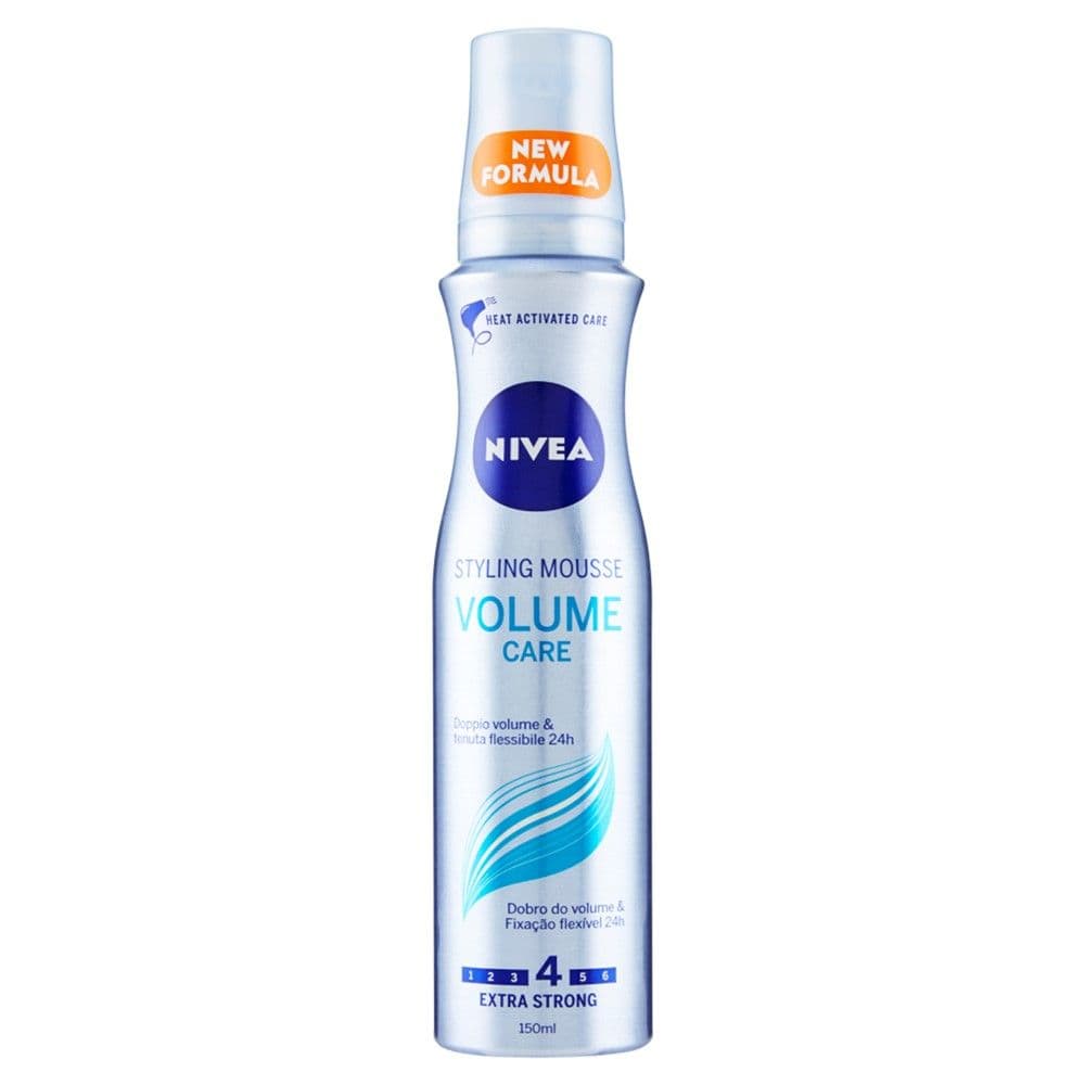 Shkumë për stilimin e flokëve Volume Care 04, Nivea, plastikë dhe metal, 150 ml, e kaltër dhe gri, 1 copë