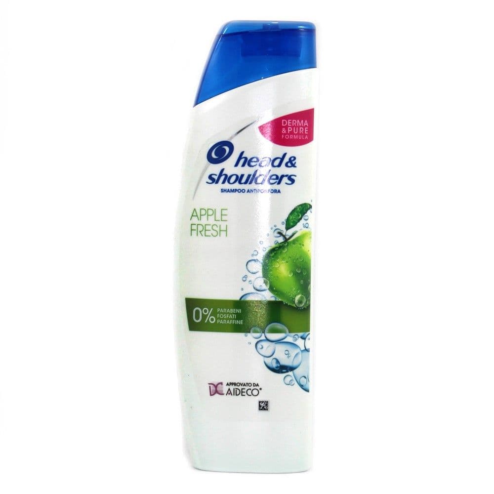 Shampo freskuese kundër zbokthit, Apple Fresh, Head & Shoulders, plastikë, 250 ml, e bardhë dhe e gjelbër, 1 copë