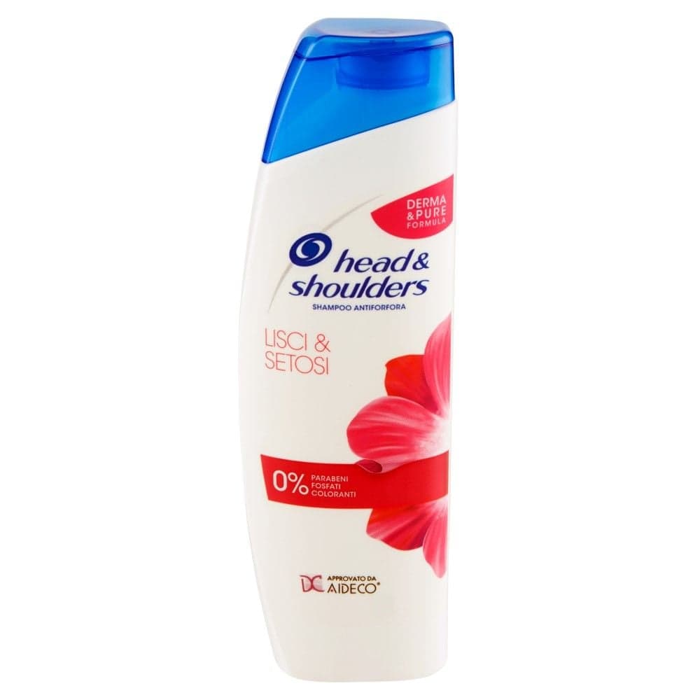 Shampo kundër zbokthit për flokë të drejtë, Smooth and Silky, Head & Shoulders, plastikë, 250 ml, e bardhë dhe rozë, 1 copë