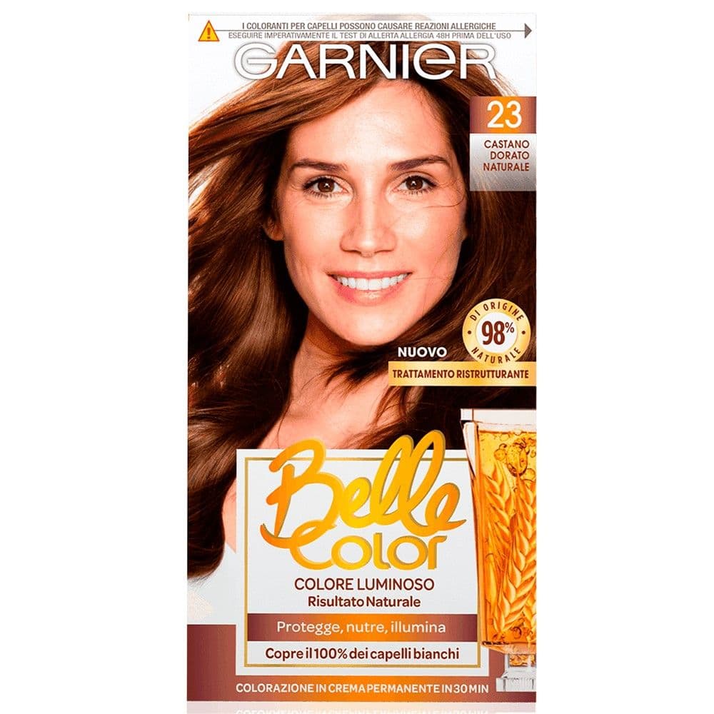 Bojë flokësh gështenjë natyrale 023, Belle Color, Garnier, plastikë, 140 ml, e verdhë, 1 copë