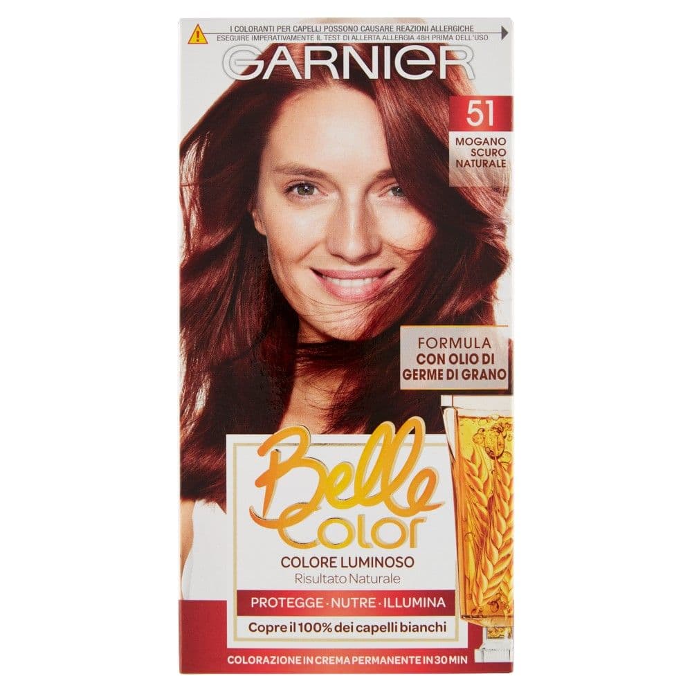 Bojë flokësh mogan e errët 051, Belle Color, Garnier, plastikë, 140 ml, e verdhë, 1 copë
