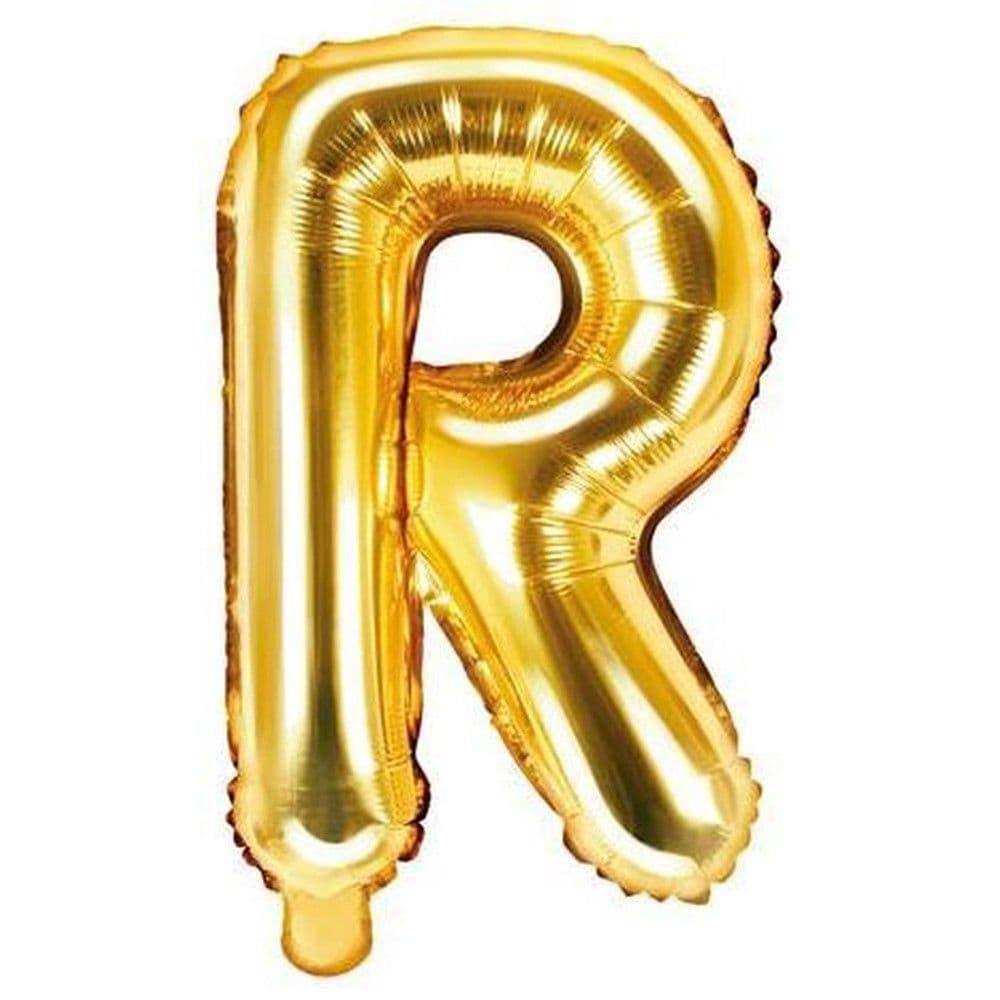 Tullumbace në formën e shkronjës "R", najlon dhe alumin i rafinuar, 35 cm, e artë, 1 copë