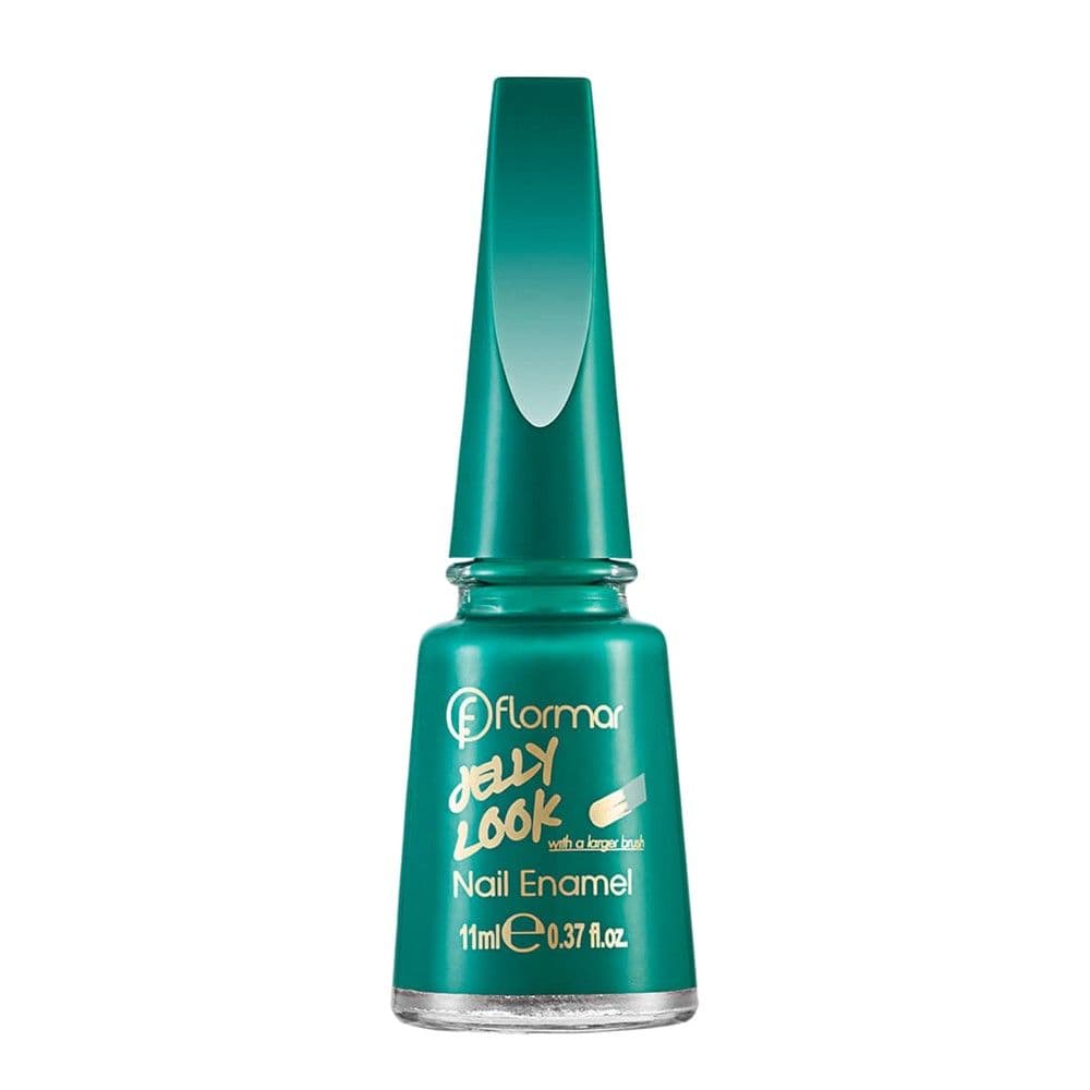 Manikyr për thonjtë, JL11 Palm Coast Teal, Jelly Look, Flormar, qelq dhe plastikë, 11 ml, e gjelbër, 1 copë