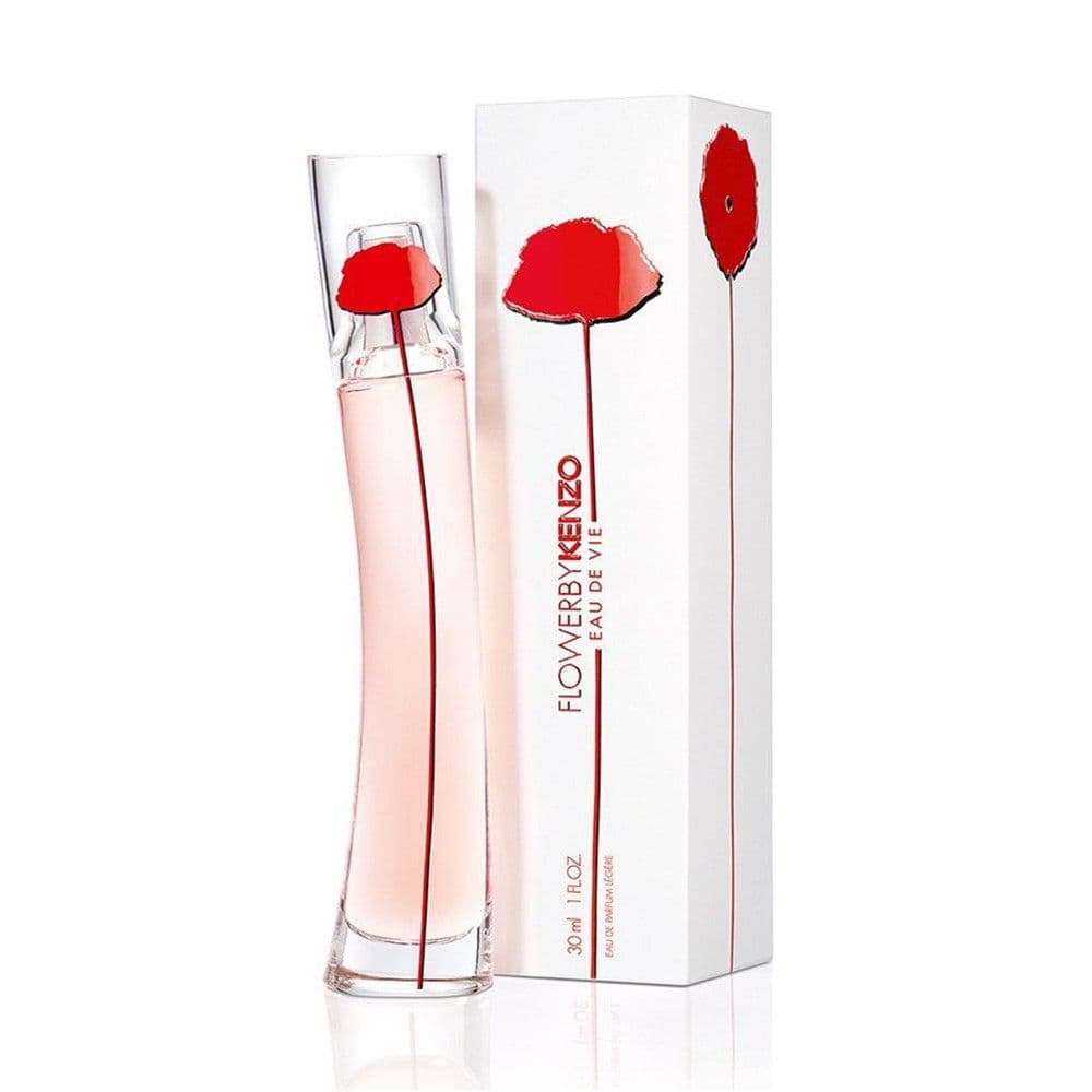 Parfum për femra, Flower by Kenzo L'Eau de Vie, Kenzo, EDP,qelq, 100 ml, e bardhë dhe e kuqe, 1 copë