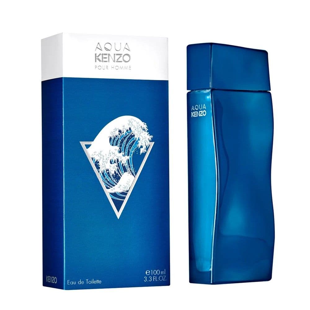 Parfum për meshkuj, Aqua Pour Homme, Kenzo, EDT, qelq, 100 ml, blu dhe e bardhë, 1 copë