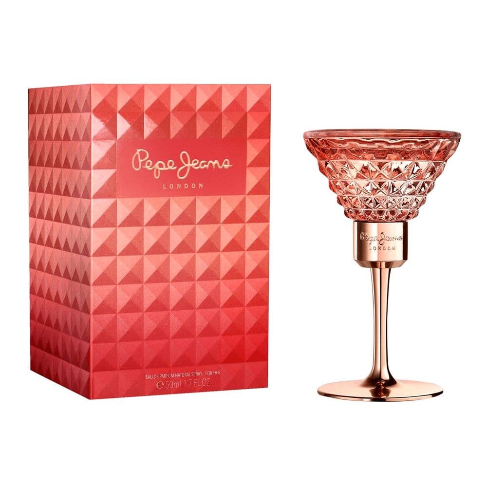 Parfum për femra, For Her, Pepe Jeans, EDP, qelq dhe metal, 50 ml, e kuqe, 1 copë