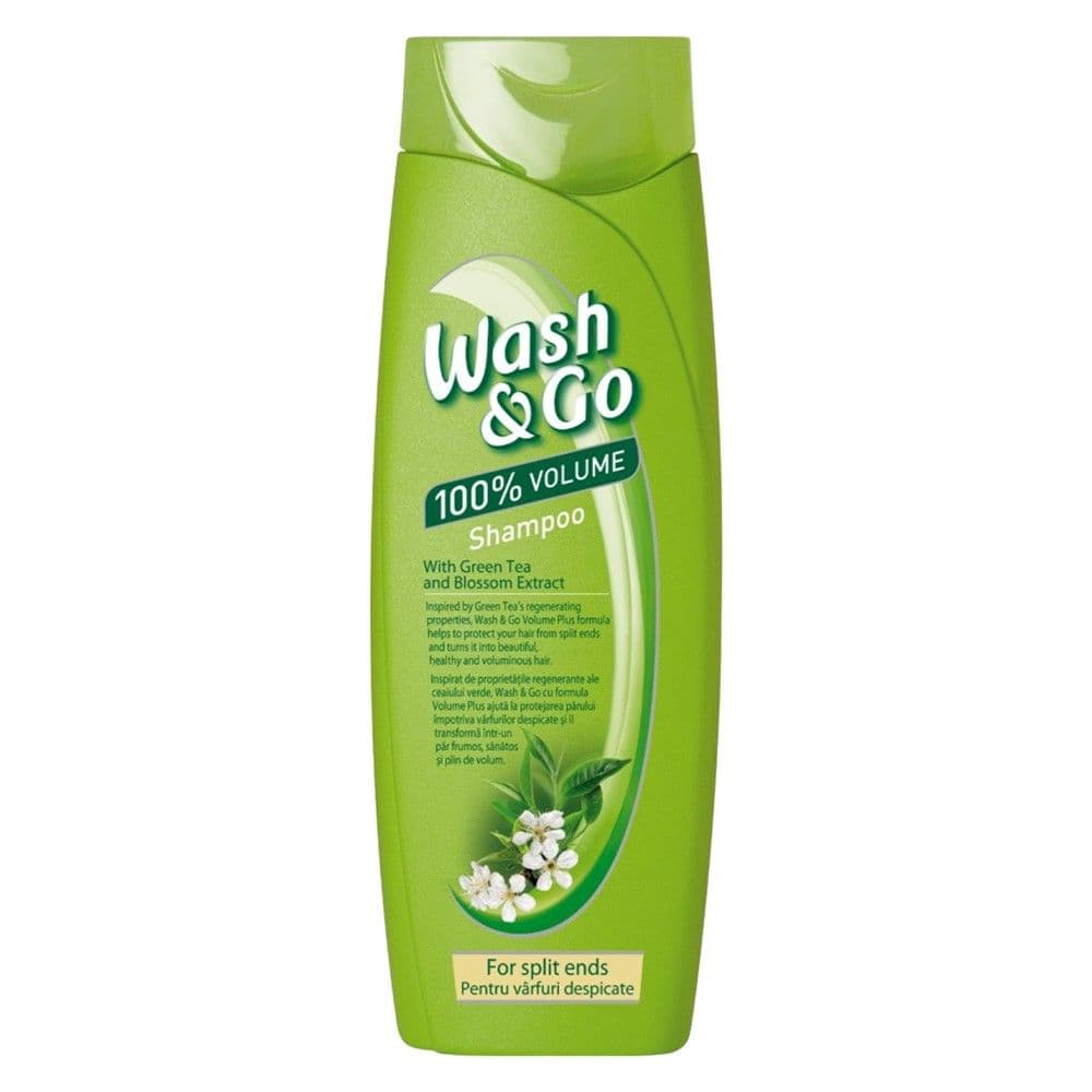 Shampo flokësh për volum, me efekt rigjenerues, Wash & Go, plastikë, 400 ml, e gjelbër, 1 copë