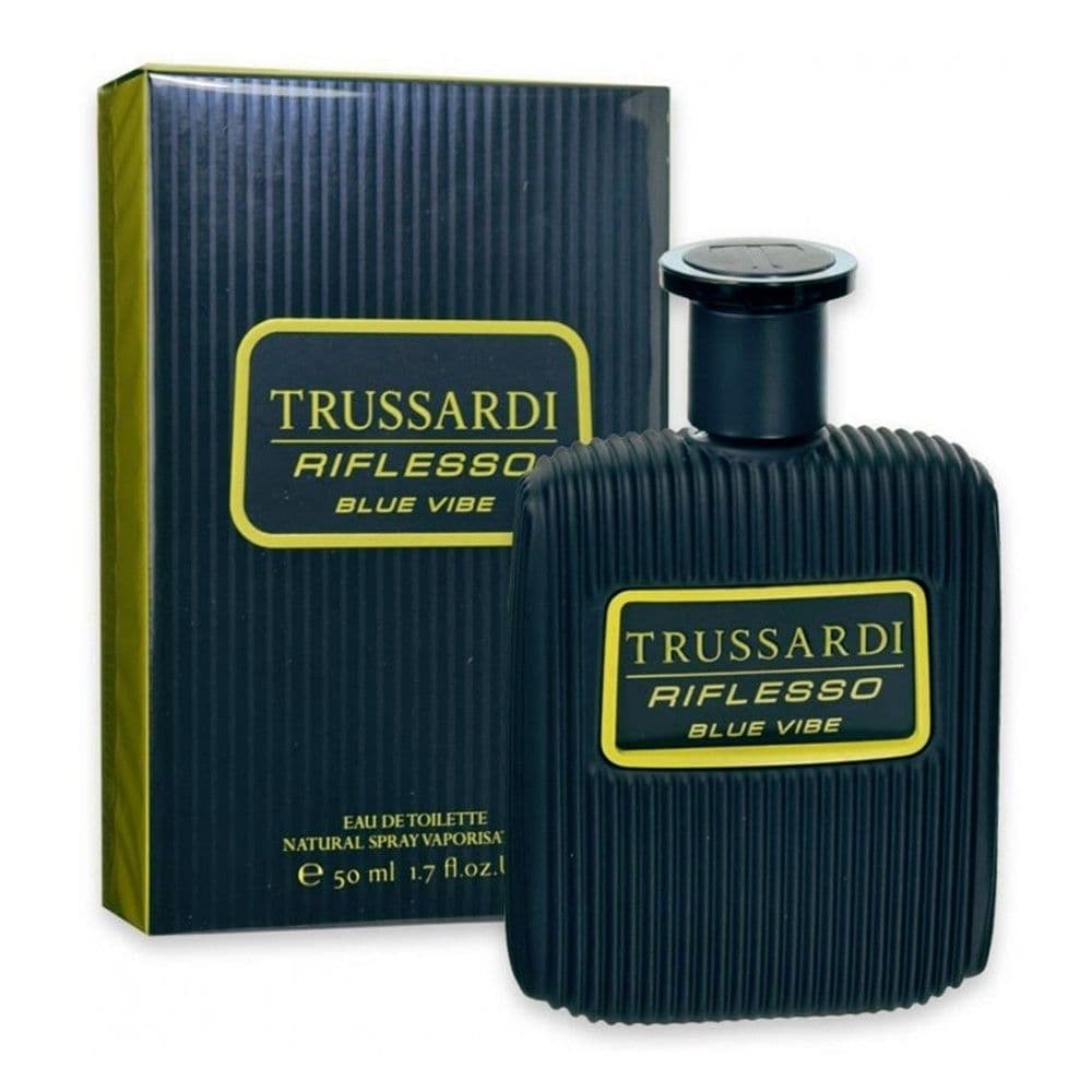 Parfum për meshkuj, Trussardi, Riflesso Blue Vibe, EDT, qelq, 50 ml, blu dhe e verdhë, 1 copë