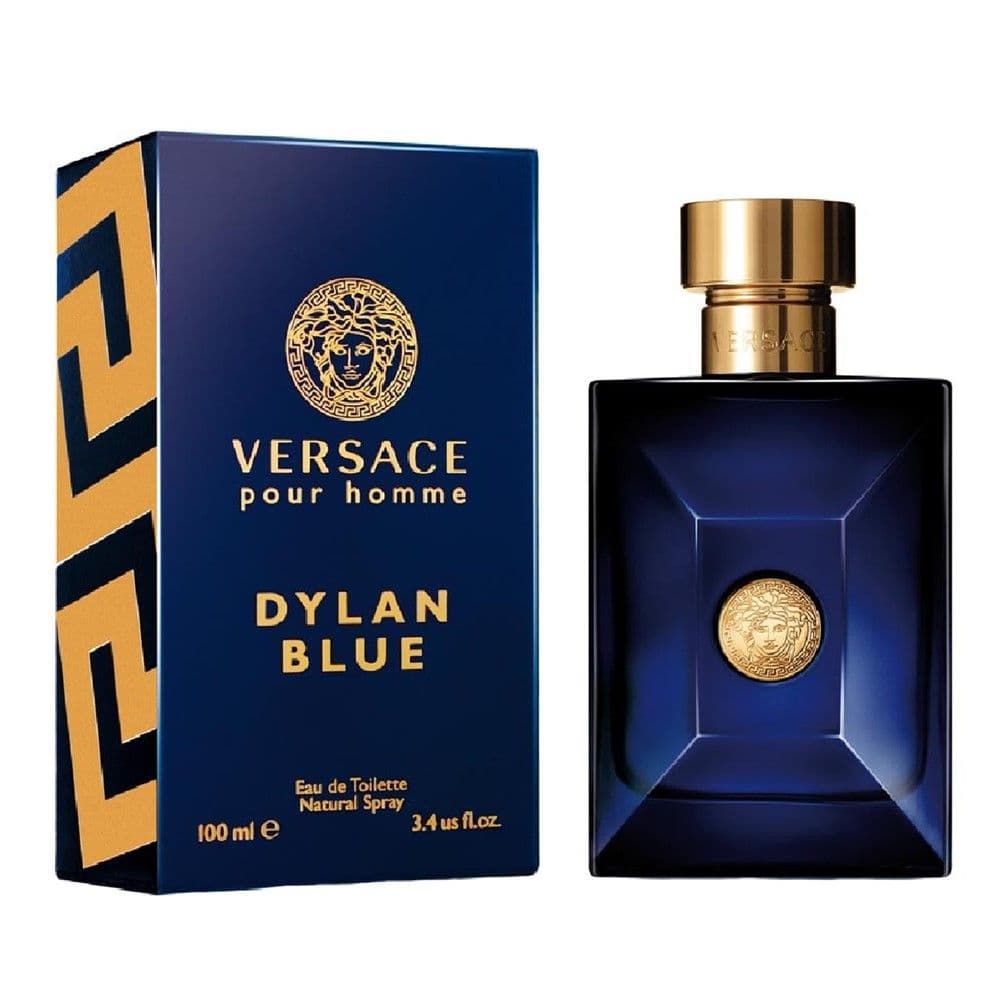 Parfum për meshkuj, Versace, Dylan Blue, EDT, qelq, 100 ml, blu dhe gold, 1 copë