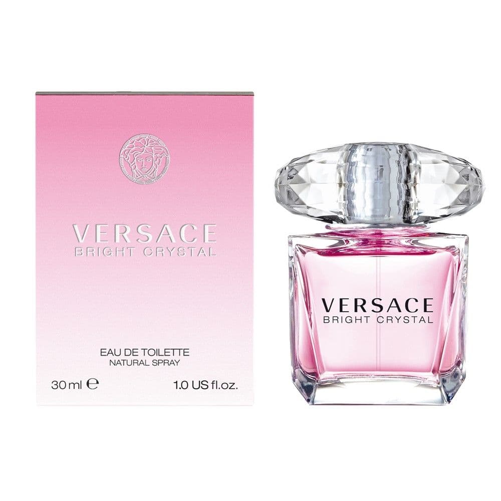 Parfum për femra, Versace, Bright Crystal, EDT, qelq, 30 ml, rozë, argjend dhe transparente, 1 copë
